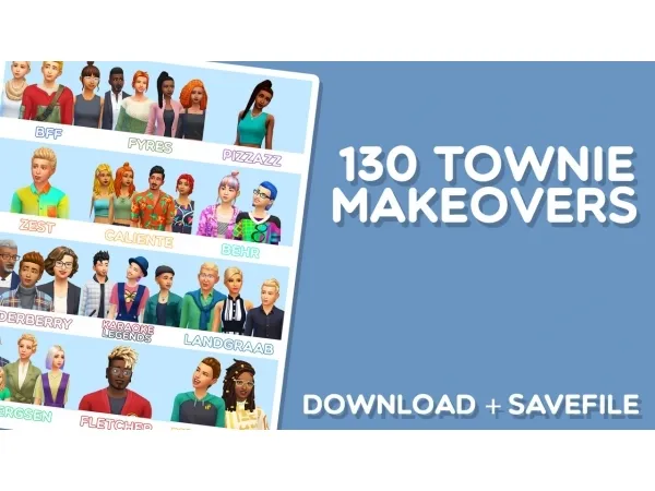 Maxis Match Townie Makeover Savefile - The Sims 4 Custom Content