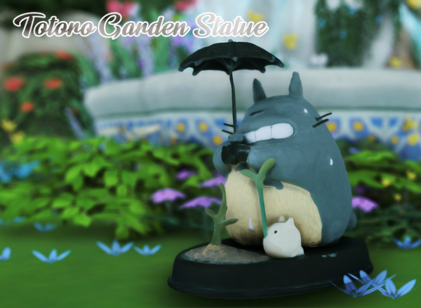 Maxis Match Totoro Garden Statue by simsfinds - The Sims 4 Custom Content