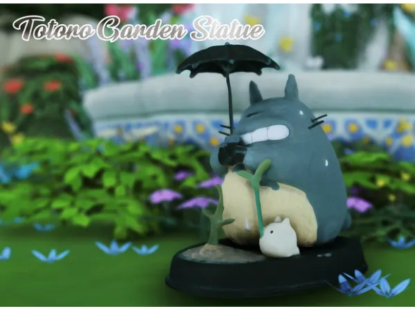 Maxis Match Totoro Garden Statue by melunn - The Sims 4 Custom Content