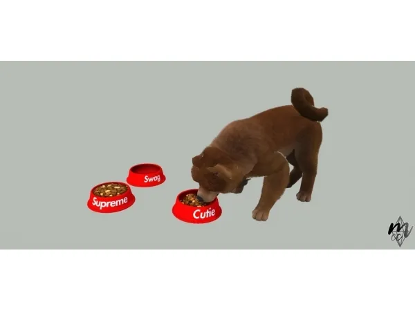 Martassimsbook 4to3 MXIMS Supreme Dog Bowl - The Sims 3 Custom Content
