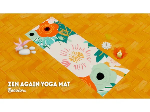 Maxis Match zen again yoga mat recolors - The Sims 4 Custom Content