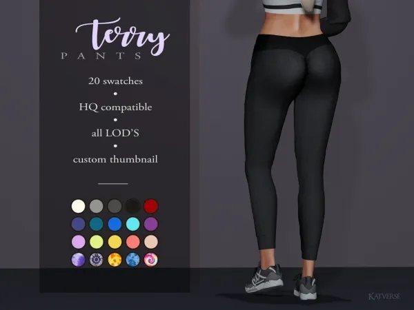 Maxis Match Terry Pants - The Sims 4 Custom Content