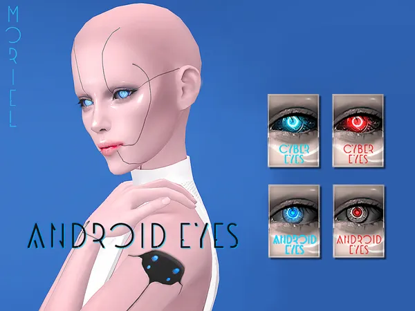 Maxis Match Android and Cyber eyes - The Sims 4 Custom Content