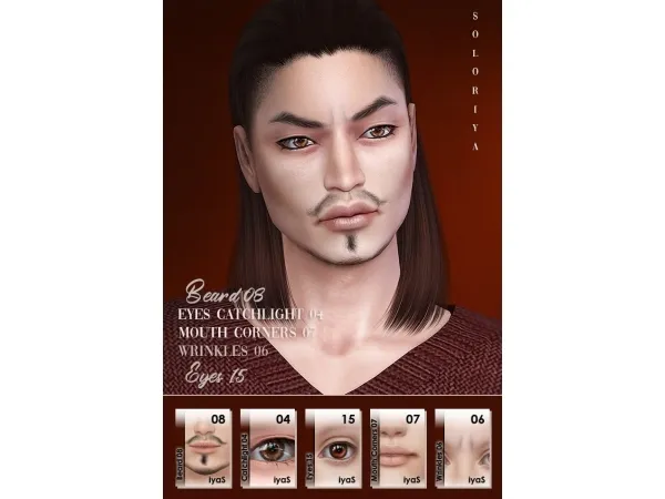 Alpha Beard 08 eye catchlight 04 eyes 15 mouth corners 07 wrinkles 06 Sims 4 - The Sims 4 Custom Content