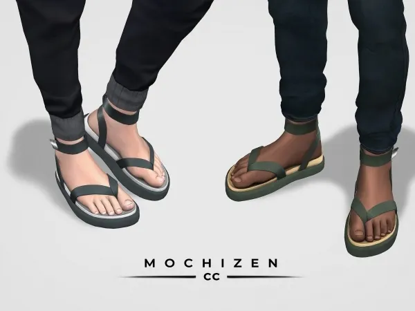 Maxis Match Mochizen Chunky Sandals V2 Male Vers by mochizen-cc - The Sims 4 Custom Content