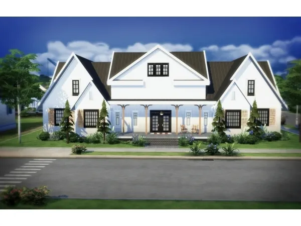 Maxis Match Shuttered FarmHouse - The Sims 4 Custom Content