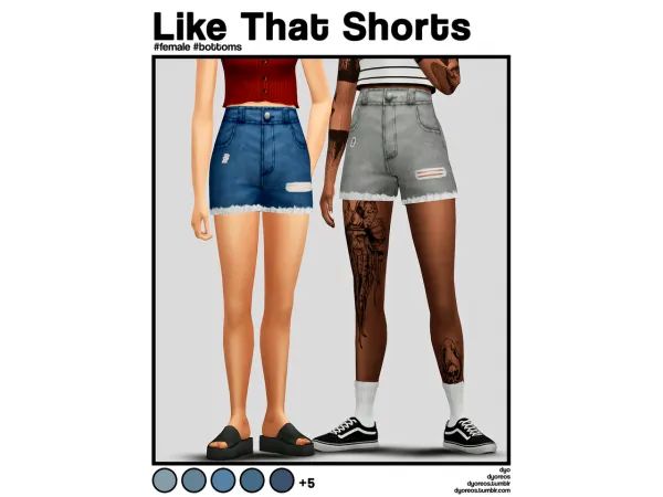 Maxis Match [Dyoreos] Like That Shorts by dyoreos - The Sims 4 Custom Content