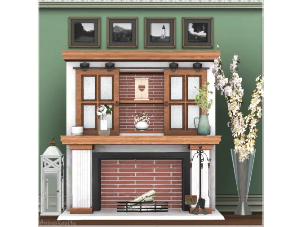 to Barn Door Fireplace - The Sims 3 Custom Content