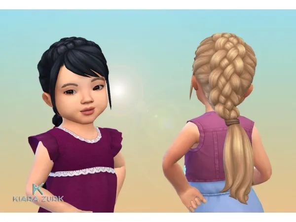 Maxis Match Royal Braid for Toddlers - The Sims 4 Custom Content