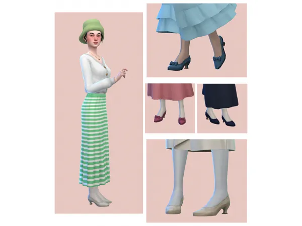Maxis Match Edwardian French Heel Pumps - The Sims 4 Custom Content
