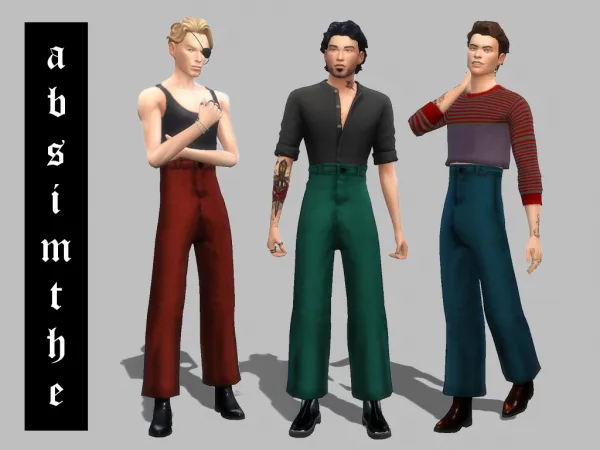 Maxis Match Watermelon Sugar High Waisted Velvet Pants - The Sims 4 Custom Content