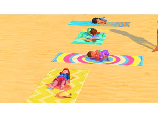 Maxis Match Toddlers can use Beach Towels by Sofmc9 - The Sims 4 Custom Content