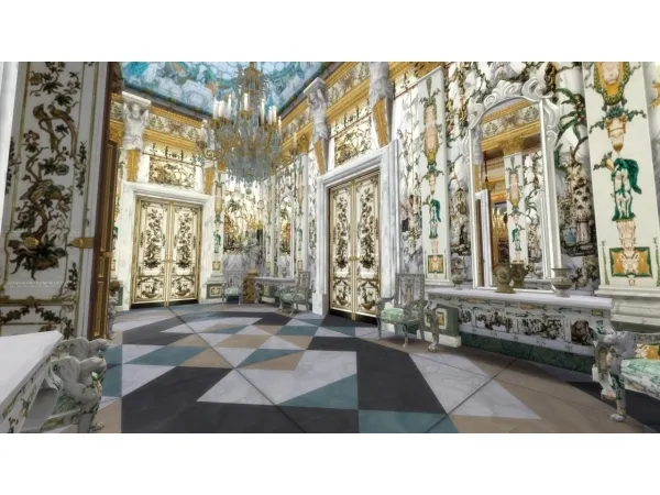 Alpha Porcelain cabinet Royal palace of Madrid - The Sims 4 Custom Content