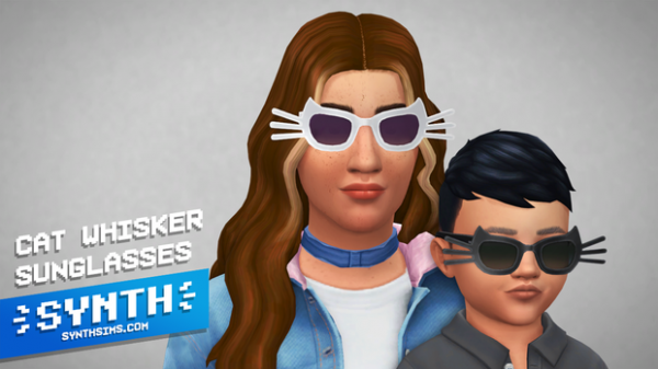 Maxis Match CAT WHISKER SUNGLASSES custom content download by simsfinds - The Sims 4 Custom Content
