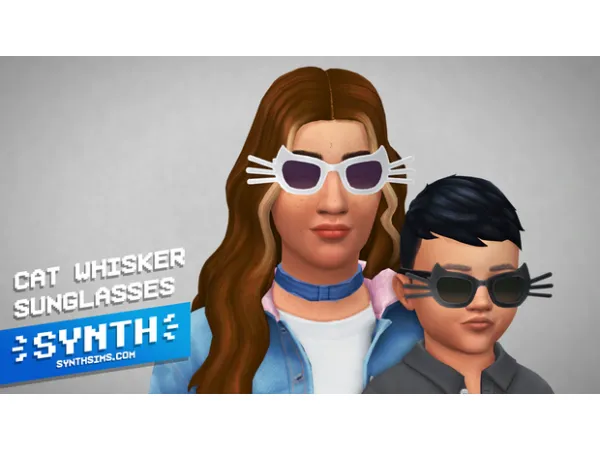 Maxis Match CAT WHISKER SUNGLASSES custom content download by SYNTHsims - The Sims 4 Custom Content