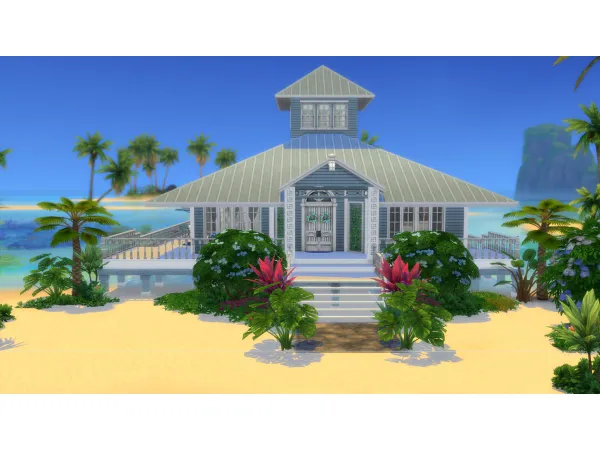 Maxis Match Totally Beachin' Private Island Home by Wykkyd - The Sims 4 Custom Content