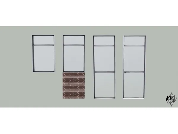 The Thin Window Door Set - The Sims 3 Custom Content