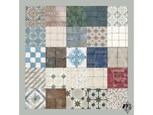 Martassimsbook 4to3 Simenapule Old Tiles 02 - The Sims 3 Custom Content