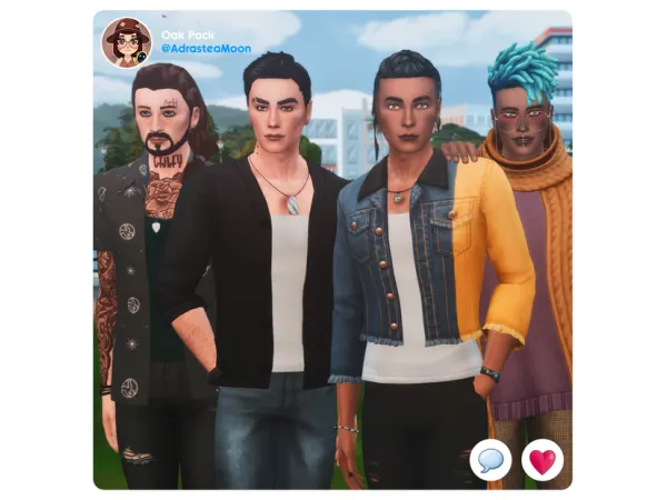 Maxis Match Oak Clothing Pack by AdrasteaMoon - The Sims 4 Custom Content