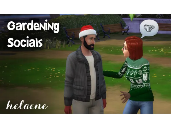 Maxis Match Helaene Gardening Social Interactions by helaene - The Sims 4 Custom Content