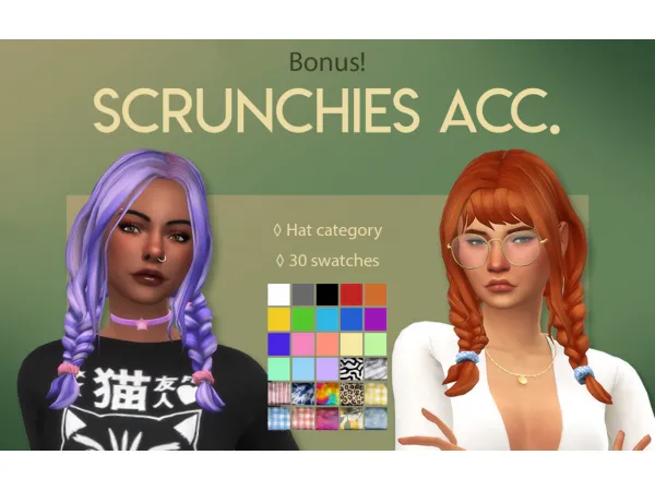 Maxis Match Anna and Annie Hairs - The Sims 4 Custom Content