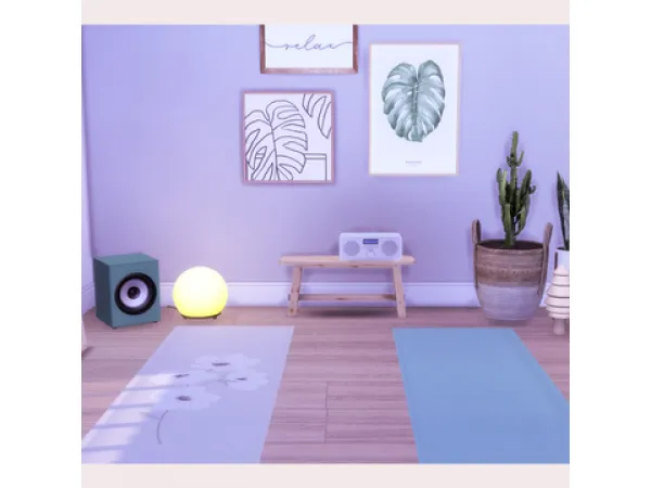 Maxis Match Barbara Sims Colorful Pastel Yoga Mat by Bárbara Sims - The Sims 4 Custom Content