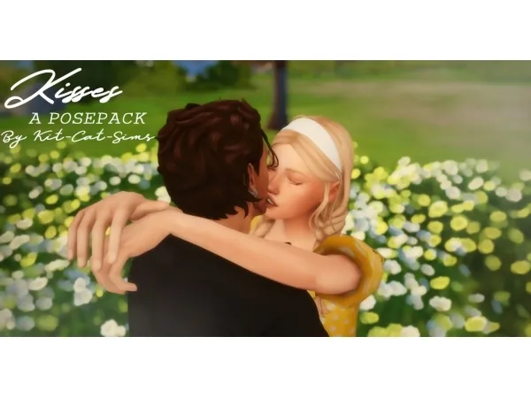 Maxis Match Kit Cat Simss Kisses Posepack - The Sims 4 Custom Content