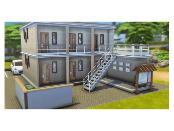 Maxis Match Japanese Tiny Apartaments - The Sims 4 Custom Content