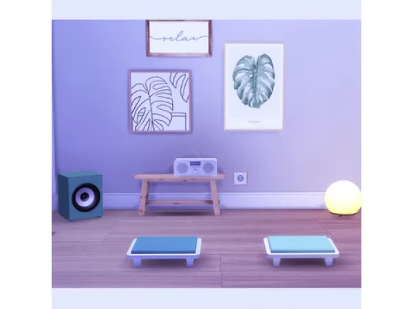 Maxis Match Barbara Sims Sit Meditation stool Pastel Colors by Bárbara Sims - The Sims 4 Custom Content