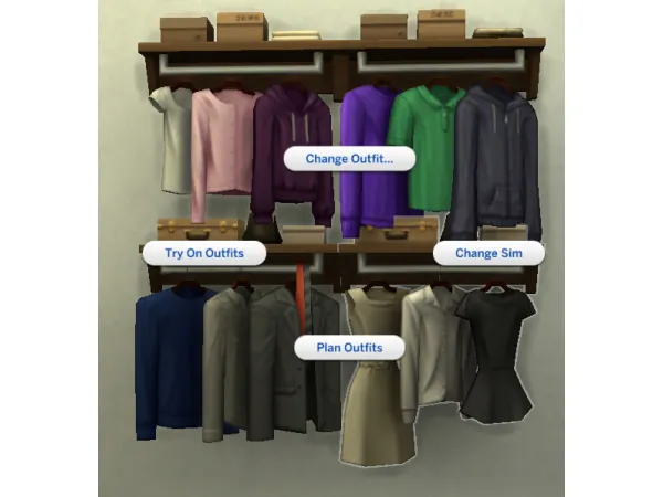 Maxis Match Default Functional Closet Shelves by Qahne - The Sims 4 Custom Content