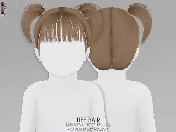 Alpha TIFF HAIR (TODDLER) - The Sims 4 Custom Content