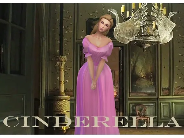 Maxis Match CINDERELLA 2015 PINK DRESS - The Sims 4 Custom Content
