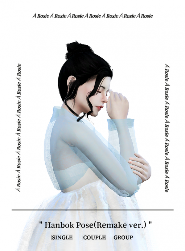 Mix Hanbok Pose(Remake ver) by simsfinds - The Sims 4 Custom Content