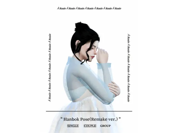 Mix Hanbok Pose(Remake ver) by Rosie - The Sims 4 Custom Content