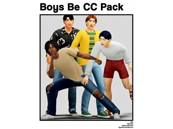 Maxis Match [Dyoreos] Boys Be Pack by simsfinds - The Sims 4 Custom Content