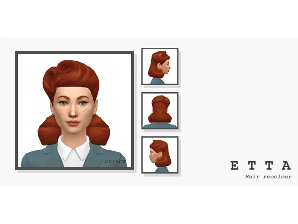 Maxis Match Etta Hair Recolour - The Sims 4 Custom Content