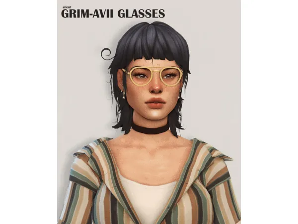 Maxis Match GRIM AVII GLASSES by SILENTGRIM by silentgrim - The Sims 4 Custom Content