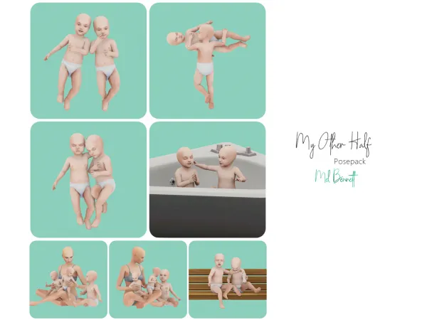 Mix My Other Half Posepack - The Sims 4 Custom Content