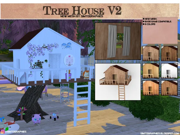 Mix Tree House V2 - The Sims 4 Custom Content