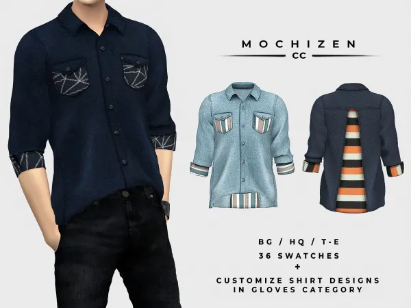 Mochizen CC - Splitted Denim Shirt