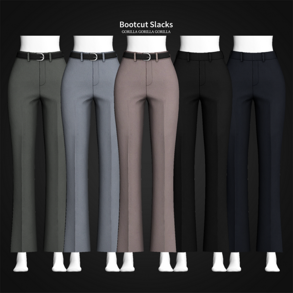 Alpha Bootcut Slacks by simsfinds - The Sims 4 Custom Content