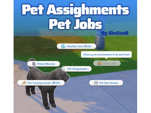 Maxis Match Pet Assignments Pet Jobs New Rabbit holes for pets by ShuSanR - The Sims 4 Custom Content