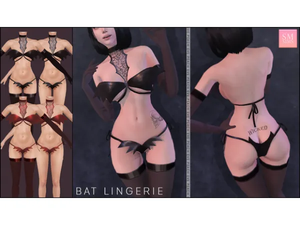PEACH REWARD | Bat Lingerie by SM Sims