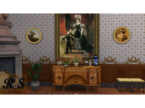 Alpha Neoclassical Commode Dressing Table - The Sims 4 Custom Content