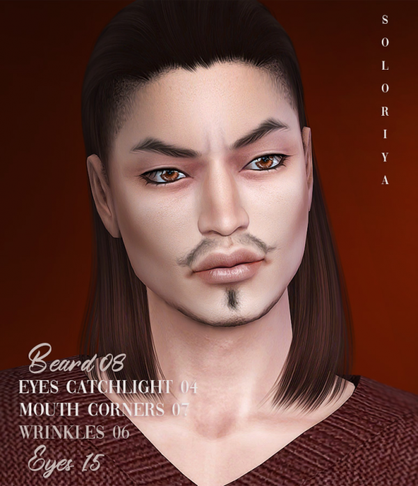 Alpha Beard 08 eye catchlight 04 eyes 15 mouth corners 07 wrinkles 06 Sims 4 by simsfinds - The Sims 4 Custom Content