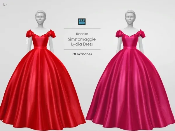 Alpha Simstomaggie Lydia Dress RC - The Sims 4 Custom Content