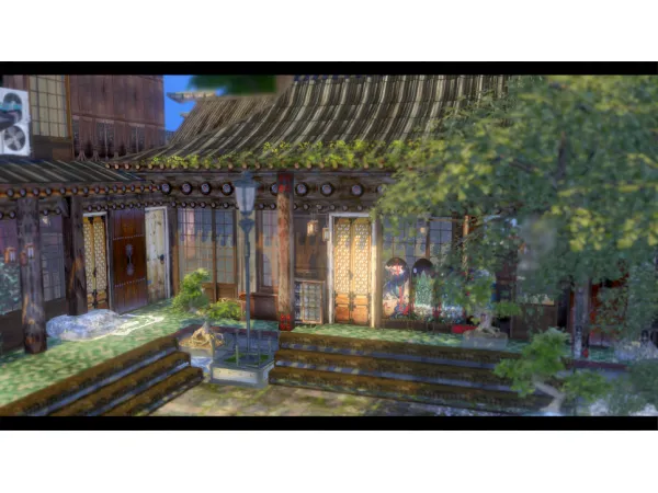 Alpha dung Korean hanok set - The Sims 4 Custom Content