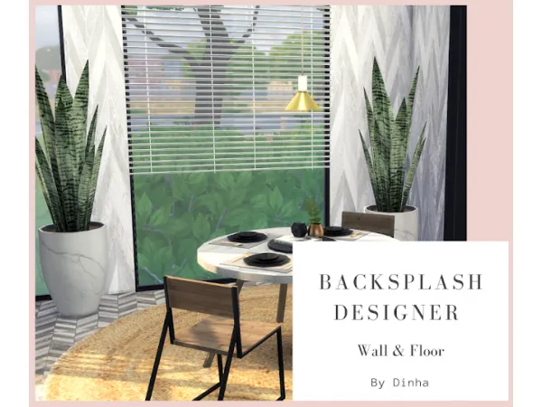 Alpha Backsplash Designer Wall Floor 4 Textures - The Sims 4 Custom Content