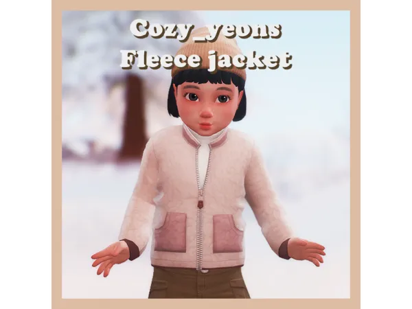 Maxis Match Sims4 Toddler Cozy_yeons Fleece jacket 심즈4 유아 의상 후리스 자켓 by Cozy_yeons Sims - The Sims 4 Custom Content