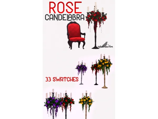 Maxis Match Rose Candelabra Auditore by simsfinds - The Sims 4 Custom Content
